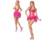 Adult Flamingo Show Girl Costume Mystery House F1277