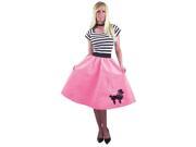Adult Plus Costume Poodle Skirt Pink Charades 1136