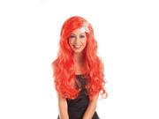 Adult Long Red Mermaid with Shells Wig by Party King WG665