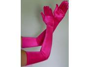 Leg Avenue Extra Long Satin Gloves 16BLEG Fuschia One Size Fits All