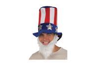 Uncle Sam Velvet Hat With Beard by Jacobson Hat 24974