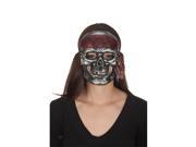 Adult Silver Pirate Skull Mask by Jacobson Hat 25983