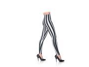 Adult Black and White Striped Leggings by Underwraps Costumes 28377