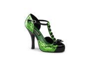 Green Glitter Dress Shoe Pleaser Festive 10