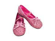 Child Light Pink Glitter Ballet Shoes by Rubies 881435