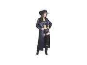 Adult Black Pleather Duster Costume Charades 1068