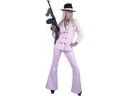 Adult Pink Gangster Moll Suit Costume Charades 1775