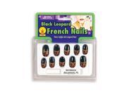 Black Leopard French Nails Rubies 4301