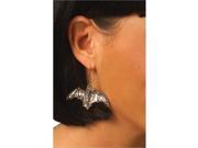 Metal Bat Pierced Earrings Rubies 1466