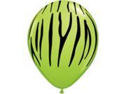 Lime Zebra Latex Balloon by US Balloon 791544