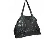Bagtique Handbags Black Soft Snap Top Doulbe Long Strap Handbag