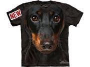 Daschund Head Adult T Shirt by The Mountain 10 3334