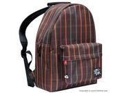 Yak Pak Classic Backpack Brown Stripe Plaid