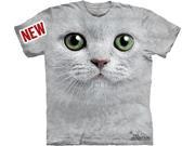Green Eyes Face Adult T Shirt by The Mountain 10 3357