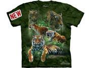 Jungle Tigers Adult T Shirt by The Mountain 10 3301