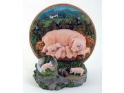 Pig Plate with Water Globe