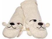 Youth Adult Pee Wee The Polar Bear Mittens by Knitwits A2899