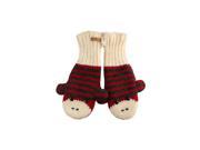 Youth Adult Red Charcoal Cute Stripe Sock Monkey Mittens by Knitwits A2329RC