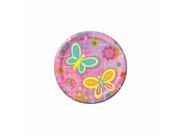 Butterflies Flowers Luncheon Plate by Creative Converting 415752