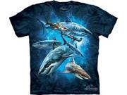 Shark Collage Adult T Shirt by The Mountain 103304