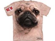 Pug Face Adult T Shirt by The Mountain 10 3369