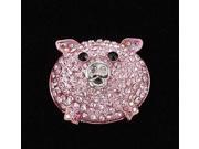Pig Crystal Pin by Spoontiques 12176