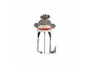 Youth Adult Black White Cute Stripe Sock Monkey Pilot Hat by Knitwits A1329BW