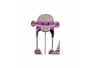 Youth Adult Purple Striped Sock Monkey Pilot Hat by Knitwits A1709P
