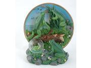 Frog Plate with Water Globe