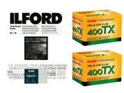 Ilford Multigrade IV RC Deluxe MGD.1M B W Paper 8 x 10 Glossy 25 Sheets 2 Rolls of Kodak Tri X 400 36 Exposure Black and White Film