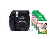 Fuji Fujifilm instax mini 8 Instant Black Camera 80 Prints Instax Mini Film