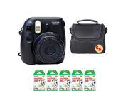 Fujifilm Instax Mini 8 Instant Film Camera Black Kit With Fujifilm Instax Mini 5 Pack Instant Film 50 Prints Compact Bag Case