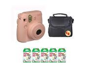 Fujifilm Instax Mini 8 Instant Film Camera Pink Kit With Fujifilm Instax Mini 5 Pack Instant Film 50 Prints Compact Bag Case