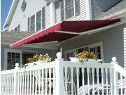 ALEKO 12x10 Feet Retractable Patio Awning Size 3.5m x 3m Burgundy Color