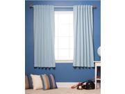 ALEKO 52 x 63 Blue Solid Thermal Insulated Blackout Curtain Panel Set