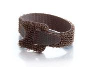 C2G 29860 6in Hook and Loop Cable Management Straps Brown 12pk