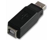USB A Female to B Female Adapter Black