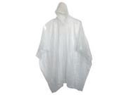 52 x 80 Side Snap 10mm Vinyl Poncho with Hood Clear