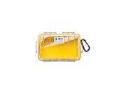1050 027 100 Yellow 1050 Micro Case with Clear Lid and Carabineer