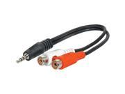 255 036 6 Inch 3.5mm Stereo Female To 2 RCA Male Adapter