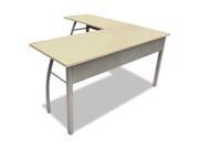 Trento Line L Shaped Desk 59 1 8w x 59 1 8d x 29 1 2h Oatmeal Gray