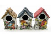 Terra cotta Bird House 3 assorted priced each.