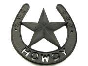 Cast Iron Horseshoe Howdy Plaque