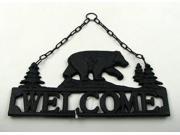 Bear Hanging Welcome Sign