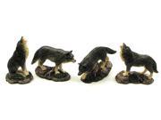 Wolf Figurines Set of 4