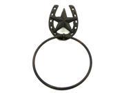 Star With Horseshoe Towel Ring
