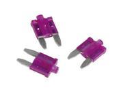 Mini AST Car Fuse with Light 3A Violet 10pc