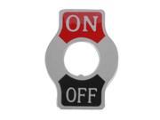 Toggle Switch On Off Indicator Plate
