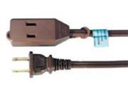9 Ft 3 Outlet Household Extension Cord Brown