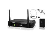 UHF Wireless Microphone System with Bodypack Headset and Lavalier